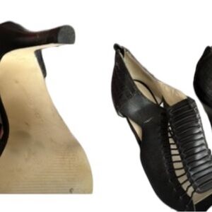 Nine West Black Strappy Heels